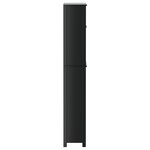 vidaXL Armoire pour machine à laver BERG noir bois massif