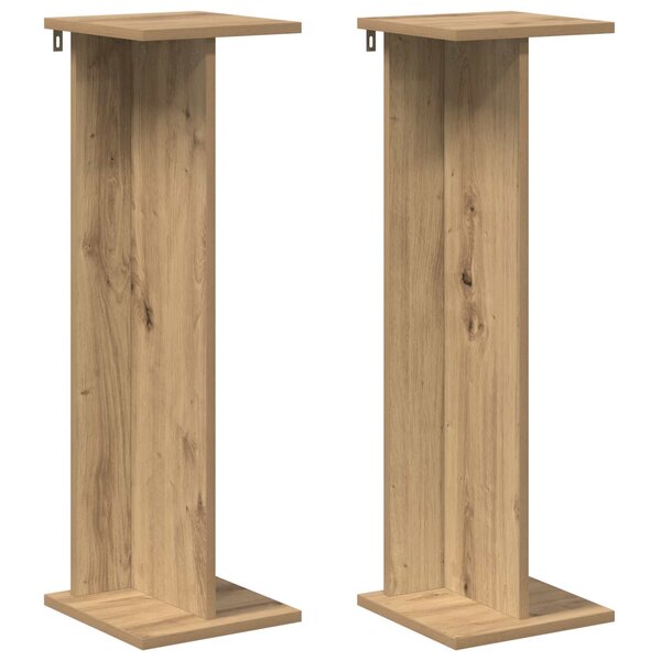 vidaXL Support de Plante 2 pièces Chêne artisanal 25 x 25 5 x 80 5 cm