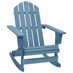 vidaXL Chaise à bascule de jardin Adirondack bois de sapin massif bleu