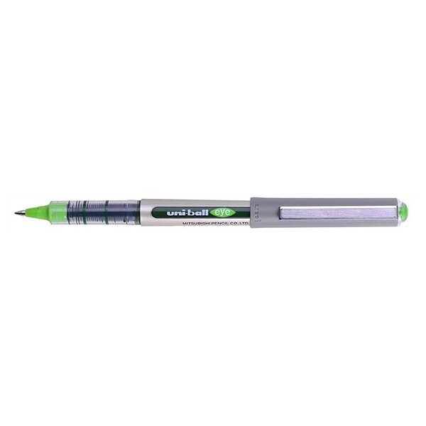 Roller encre liquide EYE UB157 pointe moyenne 0 7mm vert clair UNI-BALL