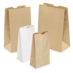 Sac kraft blanc sans poignées 18x34x11 cm (lot de 500)