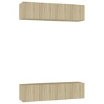 vidaXL Meubles TV 4 Pièces Chêne sonoma 60x30x30 cm Bois d'ingénierie