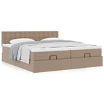 VidaXL Cadre de lit ottoman et matelas cappuccino 180x200cm similicuir