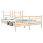 vidaXL Cadre de lit sans matelas 160x200 cm bois massif