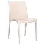 vidaXL Chaises de jardin lot de 2 crème 50x46x80 cm polypropylène