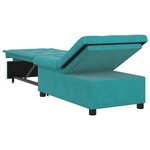 vidaXL Canapé-Lit Turquoise 194 x 67 x 82 cm Velours