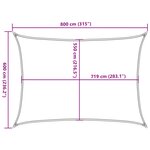 vidaXL Voile d'ombrage 160 g/m² Crème 6x8 m PEHD