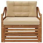vidaXL Canapé d’extérieur Naturel et Beige