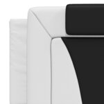 vidaXL Lit avec matelas blanc et noir 160x200 cm similicuir