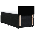vidaXL Sommier à lattes de lit avec matelas Noir 90x200 cm Velours