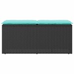 vidaXL Banc de jardin avec coussin noir 110x40x44 cm résine tressée