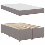 vidaXL Cadre de lit avec matelas Taupe 120 x 200 cm tissu
