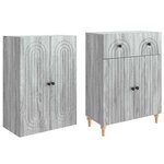 vidaXL Ensemble de Meubles 2 Pièces 66 x 34 5 x 90 cm Bois d'ingénierie