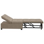 vidaXL Canapé-lit escamotable Taupe 194 x 67 x 82 cm Microfibre