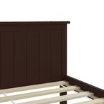 vidaXL Cadre de lit Marron foncé Bois de pin massif 120x200 cm