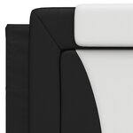 vidaXL Coussin de tête de lit noir et blanc 100 cm similicuir