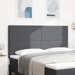 Tête de lit LED vidaXL Grise Foncée 90 cm en velours côtelé
