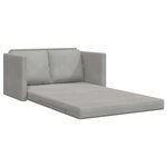vidaXL Canapé-lit 2 en 1 gris clair 122x204x55 cm velours