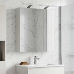 vidaXL Armoire Miroir de Salle de Bain Blanc 60 x 14 5 x 70 cm