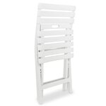 vidaXL Ensemble de bistro pliable 3 Pièces Plastique Blanc