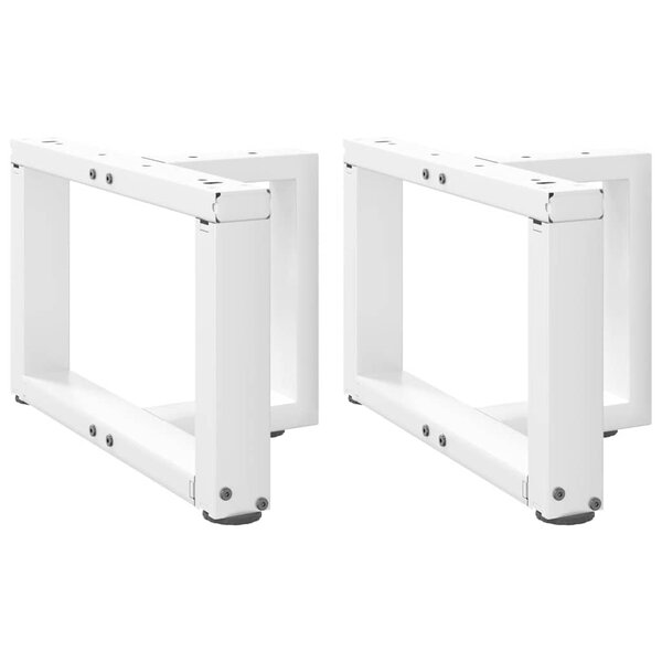 vidaXL Pieds de table basse en T 2 pièces blanc 50 x 25 x (30-31) cm acier