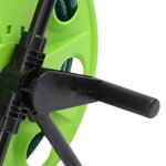 vidaXL Chariot enrouleur vert avec jeu de raccords de tuyaux 1 9cm 30m