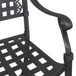 vidaXL Chaises de jardin - Pack de 2  aluminium coulé noir