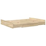 vidaXL Cadre de lit avec rangement Chêne sonoma 135 x 190 cm