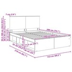 vidaXL Cadre de lit Bois ancien 150 x 200 cm Bois de pin massif