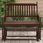 vidaXL Banc balancelle marron 118x70x104 5 cm bois massif de peuplier