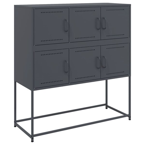 vidaXL Buffet anthracite 100 5x39x107 cm acier