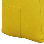 vidaXL Coussin de Dos Jaune 200 x 24 x 50 cm Velours