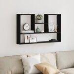 vidaXL Étagère murale noir 99x15x60 cm bois d'ingénierie