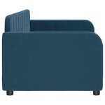 vidaXL Lit de repos sans matelas bleu 80x200 cm velours