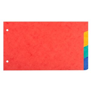Intercalaires Pour Fiches Bristol En Carte Lustrée 225g/m2 4 Positions - 125x200mm - Couleurs Assorties - Exacompta