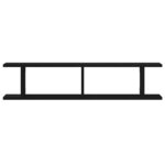 vidaXL Étagères murales 2 Pièces chêne noir 90x18x20 cm bois d'ingénierie