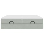 VidaXL Cadre de lit ottoman et matelas gris clair 160x200cm velours