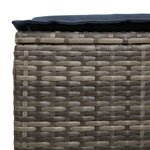 vidaXL Pouf de Jardin 2 Pièce Gris et bleu marine 38 x 38 x 45 cm