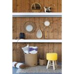 KidsDepot Tabouret Iggy 29 cm Coton et bois Jaune