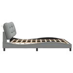 vidaXL Cadre de lit avec lumières LED gris clair 180x200 cm tissu