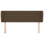 vidaXL Tête de lit avec oreilles Marron foncé 147x23x78/88 cm Tissu