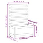 vidaXL Jardinière avec support 79x39 5x114 cm bois de pin massif