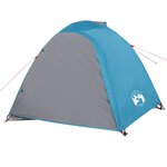 vidaXL Tente de camping à dôme 4 personnes bleu imperméable