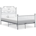 vidaXL Cadre de lit sans matelas gris métal 120x200 cm