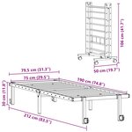vidaXL Cadre de lit sans matelas pliable noir 75x190 cm acier