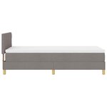 vidaXL Lit à ressorts avec matelas Taupe 90 x 190 cm tissu