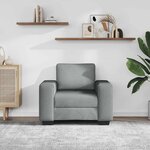 vidaXL Fauteuil gris clair 60 cm tissu