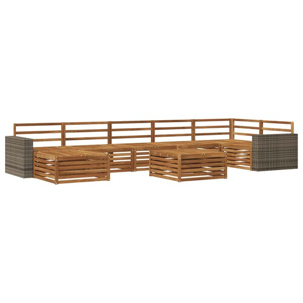 vidaXL Ensemble de canapés d'extérieur 8 pc Naturel