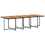 vidaXL Ensemble à manger de jardin 11 Pièces coussins noir résine tressée