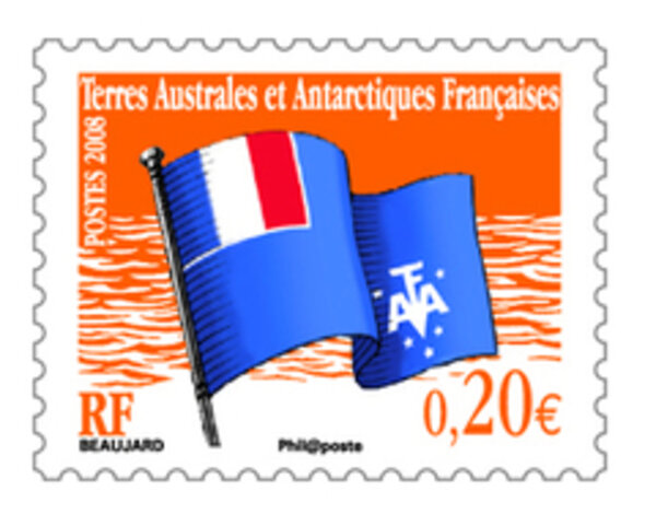 Timbre - TAAF - Drapeau 20 cents - Complément affranchissement 0,20€